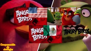 Red Vs El Rey Cerdo | Red Vs Leonard | Angry Birds Comparación | Ingles - Castellano - Latino