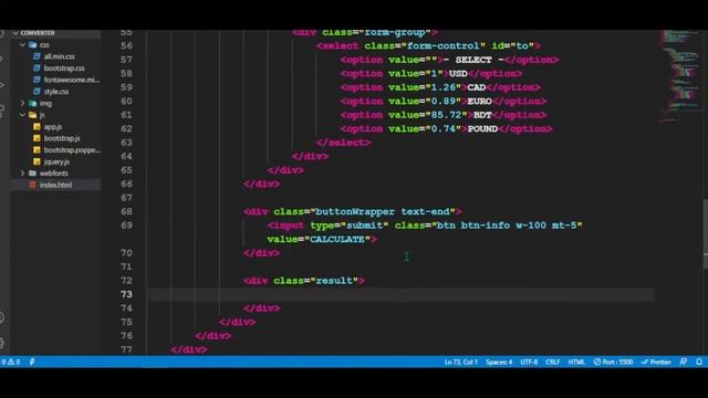 Create currency converter using HTML, CSS, JS and Bootstrap | Developer Rohan смотреть онлайн
