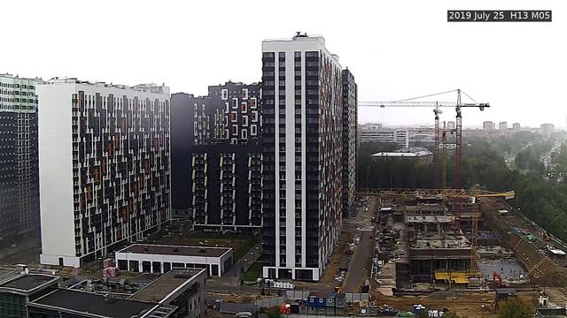 Стройка ЖК Летний сад (1 камера) 25 июля 2019 г смотреть онлайн