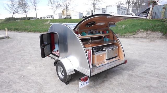Hand-Built Teardrop Camper Trailer with Solar Power & Running Water - Perfect Mini RV смотреть онлайн