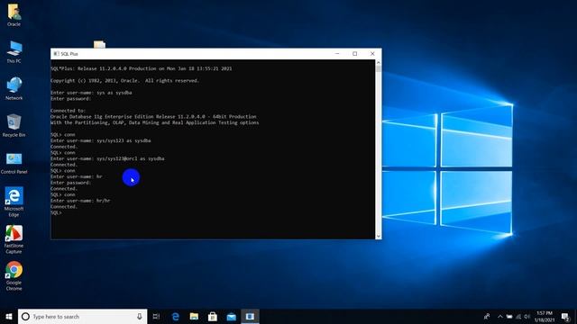 4 Connect SYS or HR user смотреть онлайн