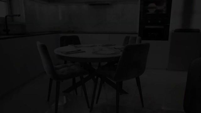 Дизайн-проект черно-белой кухни-гостиной. смотреть онлайн