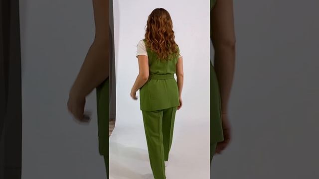 Костюм жилетка брючный 23с2548/оливковый 48-56р 75полиэ, 20 вискоза, 5 эластан смотреть онлайн