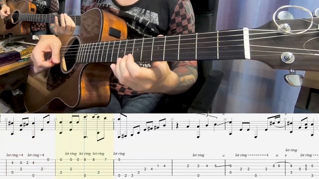 Aladdin - Arabian nights on guitar (tab, notes, tutorial) смотреть онлайн