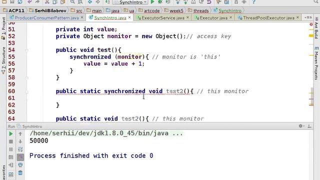 acp11 week5 day2 Thread Synchronization смотреть онлайн