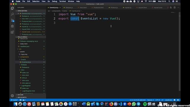 VUE EventsBus and MyCart смотреть онлайн