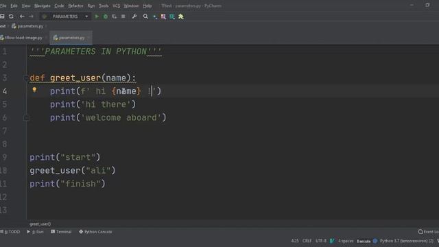 Parameter Arguments In Python смотреть онлайн