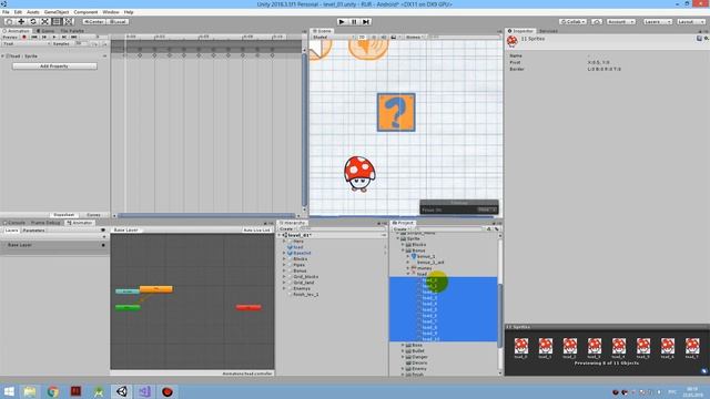 Создание игр в Unity►наш Марио►36 ГРИБЫ :) смотреть онлайн
