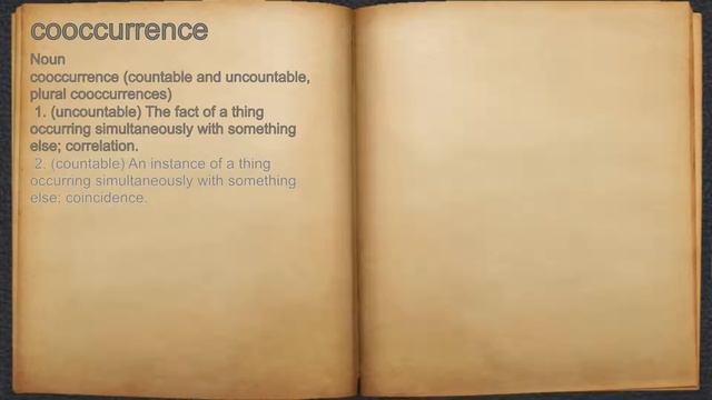 What does cooccurrence mean? смотреть онлайн