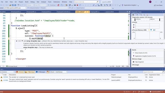 jQuery data table implementation in ASP NET Core MVC | .NET Core 6.0 Full Tutorial смотреть онлайн