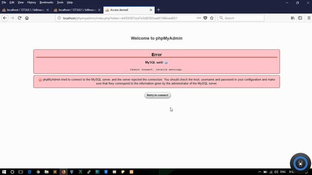 Unable to Access PhpMyAdmin Access Denied (Invalid Configuration) смотреть онлайн