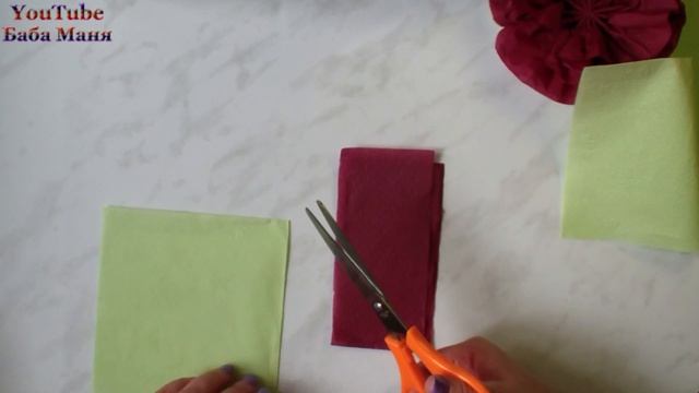 МАЛЬВЫ цветы из салфеток смотреть онлайн