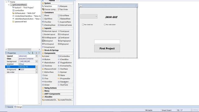 2 Graphical User Interface Java GUI смотреть онлайн