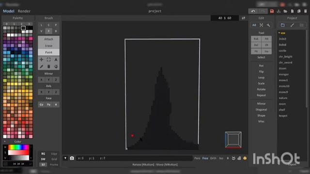 Создание моделей простого и мёртвого деревьев в Magica Voxel смотреть онлайн