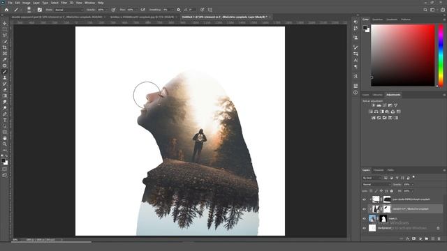 Amazing DOUBLE EXPOSURE Effect in Photoshop || Double Exposure Effect Kaise Banaye. смотреть онлайн