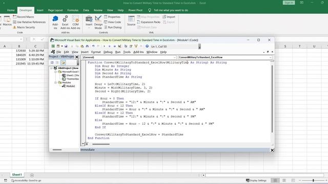 How to Convert Military Time to Standard Time in Excel смотреть онлайн