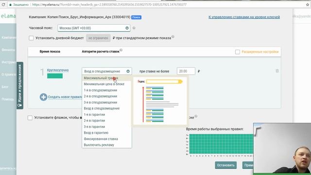 Стратегии Яндекс Директ. Насстройки бид менеджера Elama. Дмитрий Карелин.