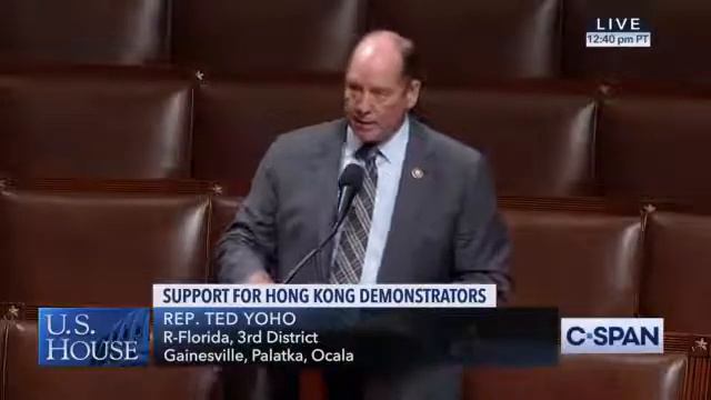Rep. Yoho speaks in support of Hong Kong demonstrators (Part 2) смотреть онлайн