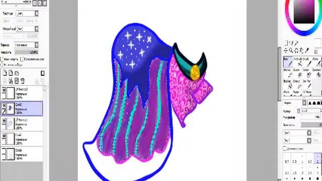 Процэс рисования Платья для пони часть 4 смотреть онлайн