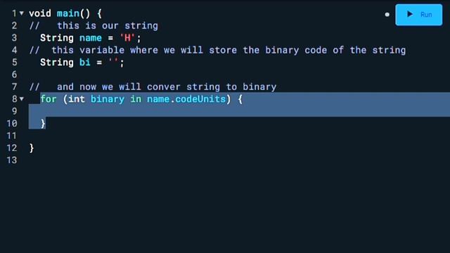 Dart & Flutter how to convert string to binary (8 bit) смотреть онлайн
