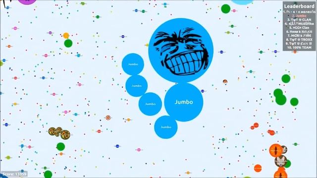 LEGENDARY DESTROYING TEAMS - JUMBO BEST MOMENTS IN AGARIO