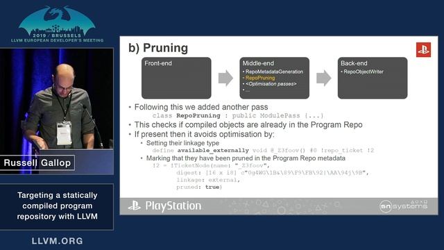 2019 EuroLLVM Developers’ Meeting: R. Gallop “Targeting a statically compiled program repository... смотреть онлайн