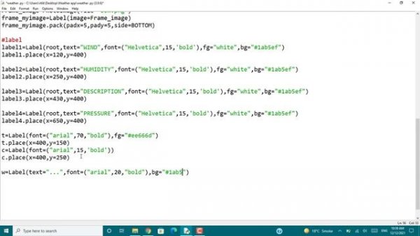 Build a Weather App in Python | Weather API | Python Tkinter Project