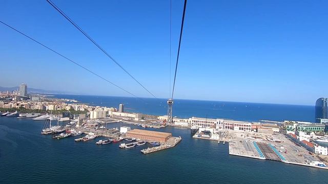 Барселона. Фуникулёр с горы Монжуик. Полный прокат на фуникулере смотреть онлайн