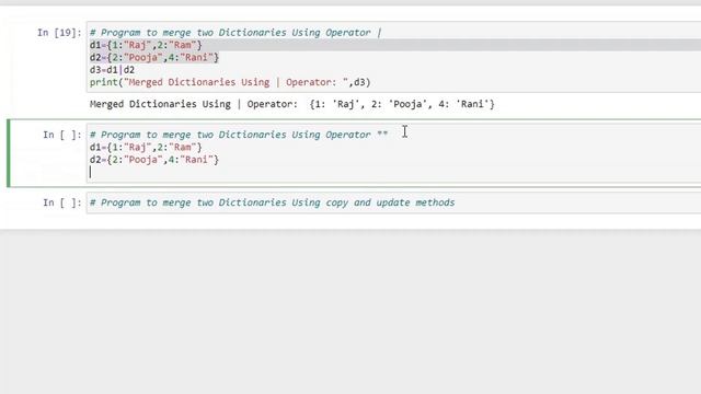 Python Programming in Tamil |Merging Dictionaries Using Operators('|' ,**) | copy and update method смотреть онлайн
