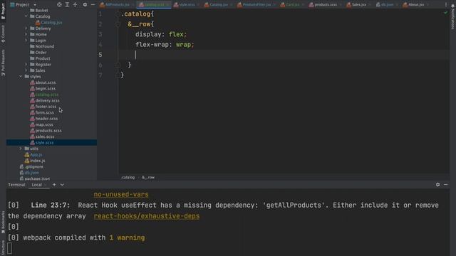 React JS - Проект Logos вывод продуктов смотреть онлайн