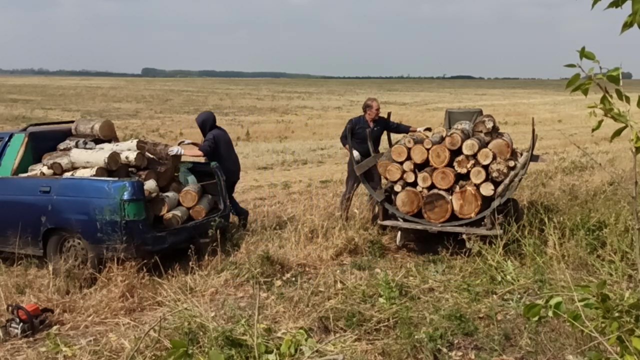 Заготовка дров для бани. Техника выручает и помогает смотреть онлайн