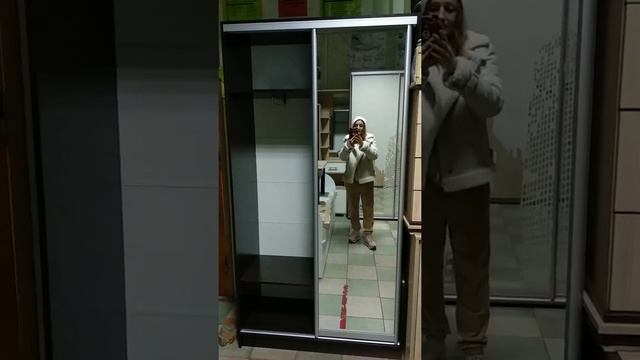 передпокій купе ДСП венге магія фасад дзеркало ширина 1.1 метри Міцні Меблі Нові Санжари смотреть онлайн
