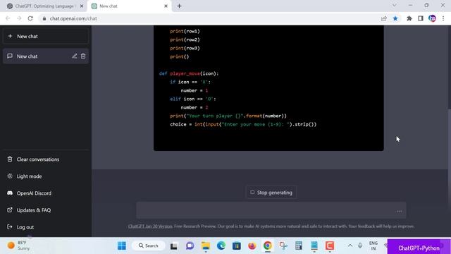 Python - Chat GPT + Python Tic Tac Toe Game - chatgpt Openai смотреть онлайн