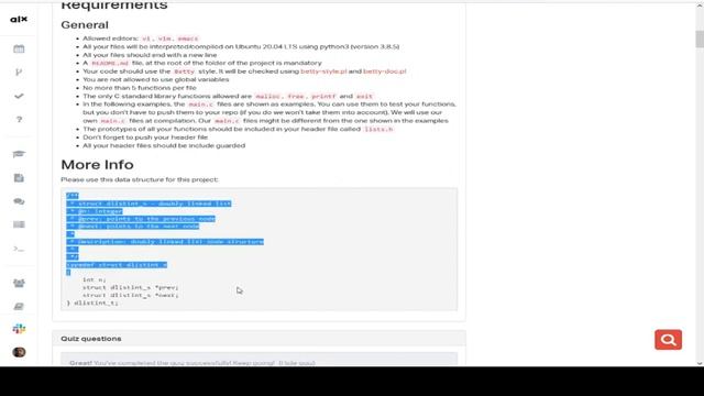 0x17 C Doubly linked lists ALX quiz смотреть онлайн