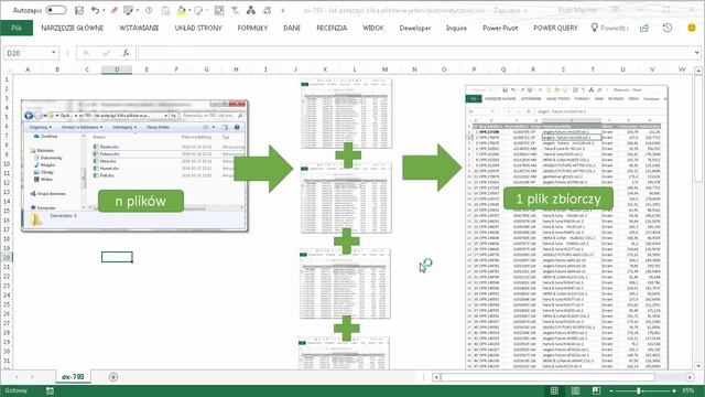 Excel - Jak połączyć kilka plików z pojedynczymi arkuszami w jeden (automatycznie) [odc.793] смотреть онлайн