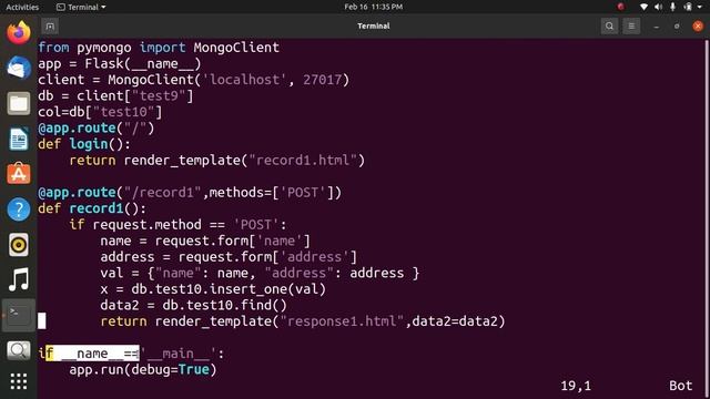 Flask MongoDB display records смотреть онлайн
