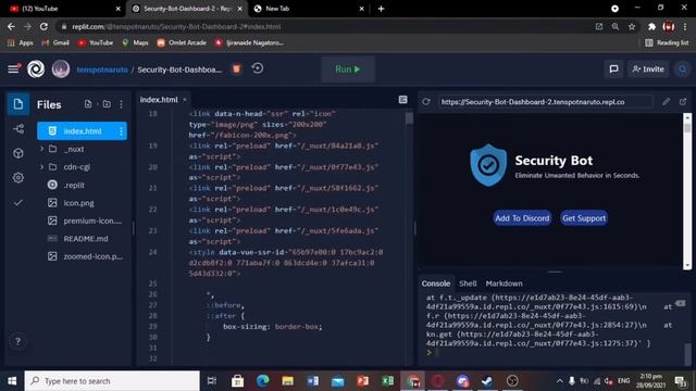 How to Make Discord Bot Dashboard/Website For Free 24/7 hosting with repl.it смотреть онлайн