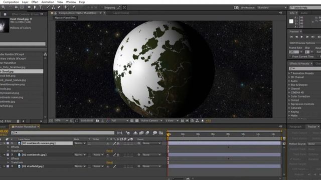 Animated Planet in After Effects: 2: Creating reflective oceans смотреть онлайн