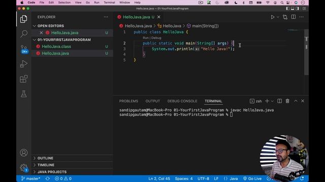 Java Bootcamp - Your First Java Program смотреть онлайн