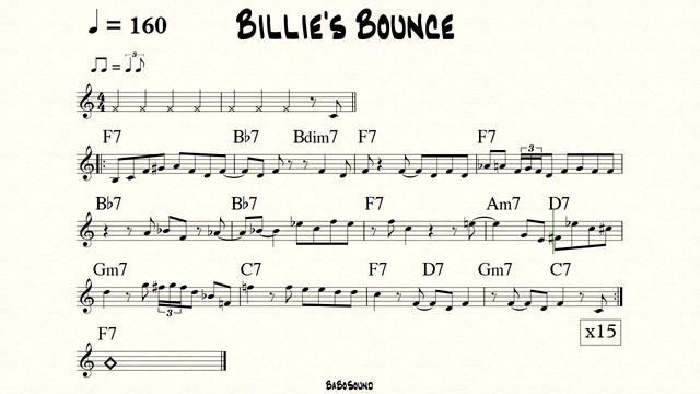 Billie's Bounce Melody With Metronome смотреть онлайн