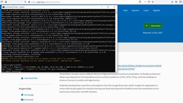 Install TensorFlow 2.0 and Keras in Anaconda смотреть онлайн