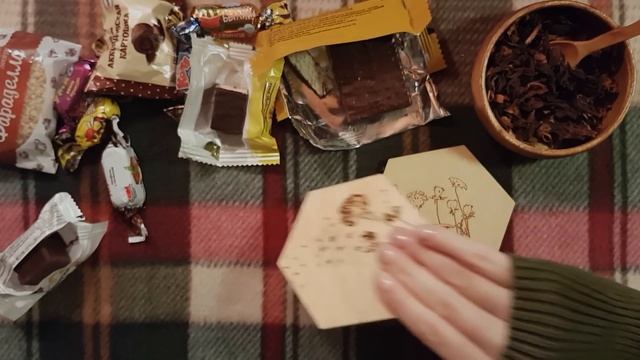 АСМР Осеннее конфетное чаепитие ? ASMR тихий голос смотреть онлайн