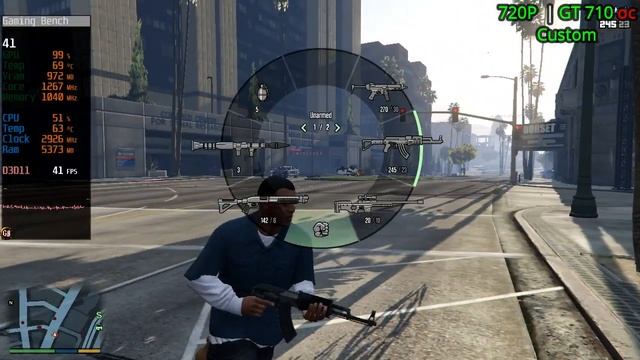 GTA 5\V | Gt 710 1gb | I7 860 | 10gb Ram | Benchmark смотреть онлайн