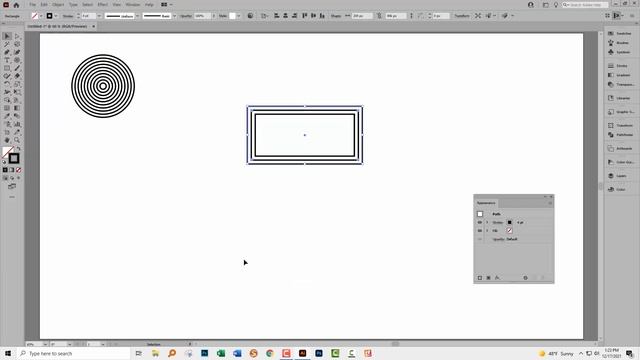 Illustrator - Concentric Shapes - Circles, Rectangles & Rounded Rectangles смотреть онлайн