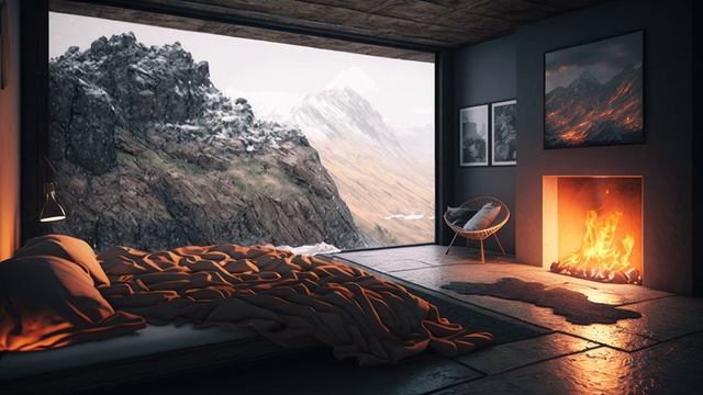 Окунитесь в зимнюю страну грез поспите в современной горной хижине смотреть онлайн