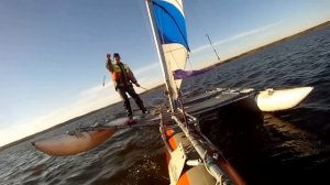 Тримаран trimaran парусный разборный надувной самодельный.