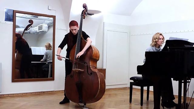 Franz Anton Hoffmeister - Concerto for doublebass №3, part 1. Playing Tamara Zhukova (double bass) смотреть онлайн