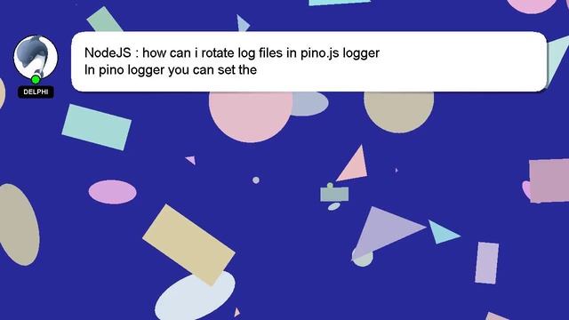 NodeJS : how can i rotate log files in pino.js logger смотреть онлайн