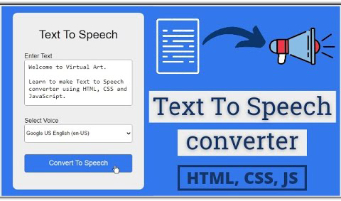Конвертер текста в речь на JavaScript • Text To Speech Converter in HTML CSS & JavaScript