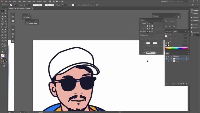 Tutorial Vector Portrait Julian Opie Style in Adobe Illustrator смотреть онлайн